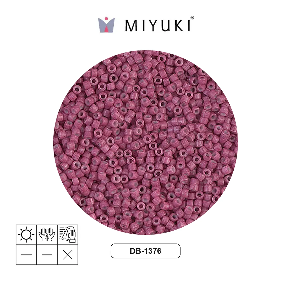 Miyuki delica 11/0 DB1376 opaco antique rosa x 50g