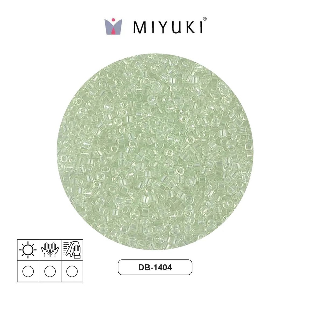 Miyuki delica 11/0 DB1404 transparente pálido verde niebla x 50g