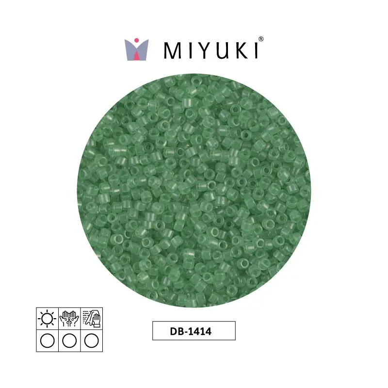 Miyuki delica 11/0 DB1414 transparent mint x50g