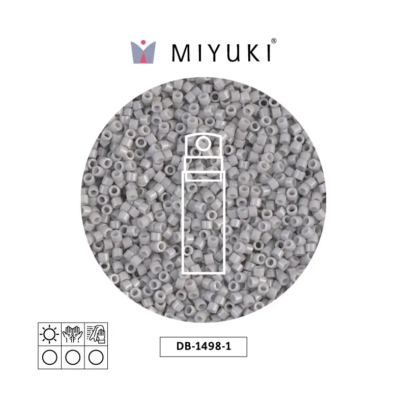 Miyuki delica 11/0 DB1498 opaque light smoke x 10g