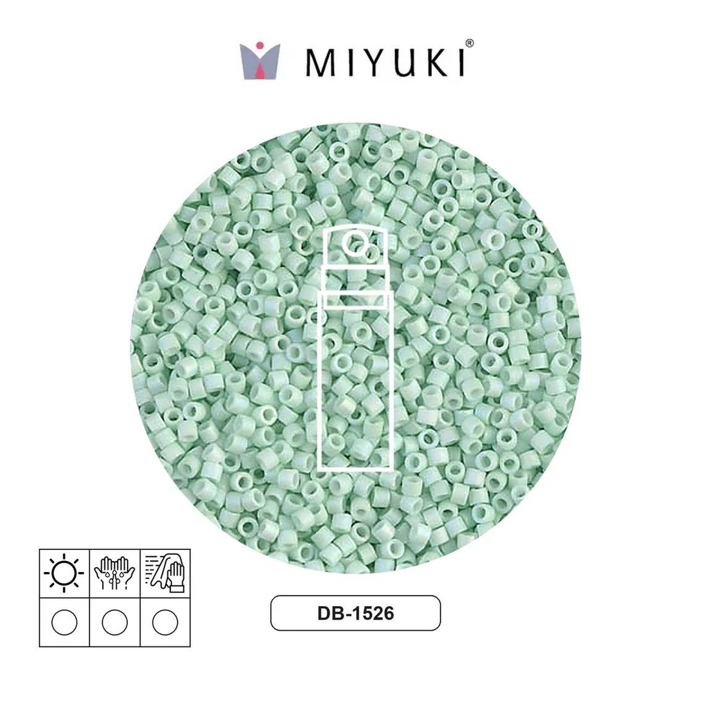 Miyuki delica 11/0 DB1526 matte opaque light mint x 10g