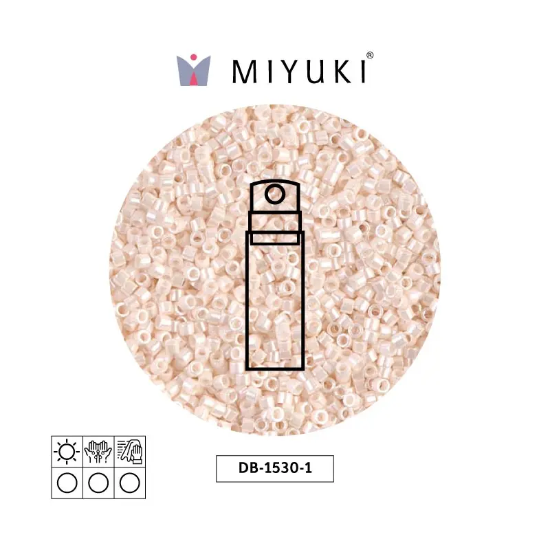 Miyuki delica 11/0 DB1530-1 opaco bisque blanco Ceylon perlado x 10g