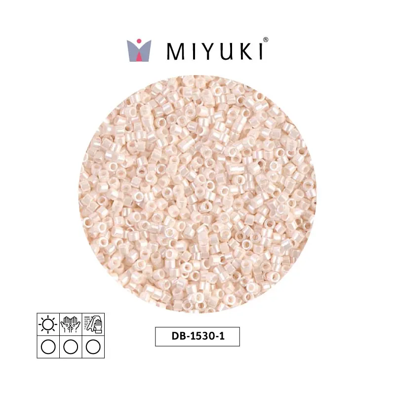 Miyuki delica 11/0 DB1530-1 opaco bisque blanco Ceylon perlado x 50g