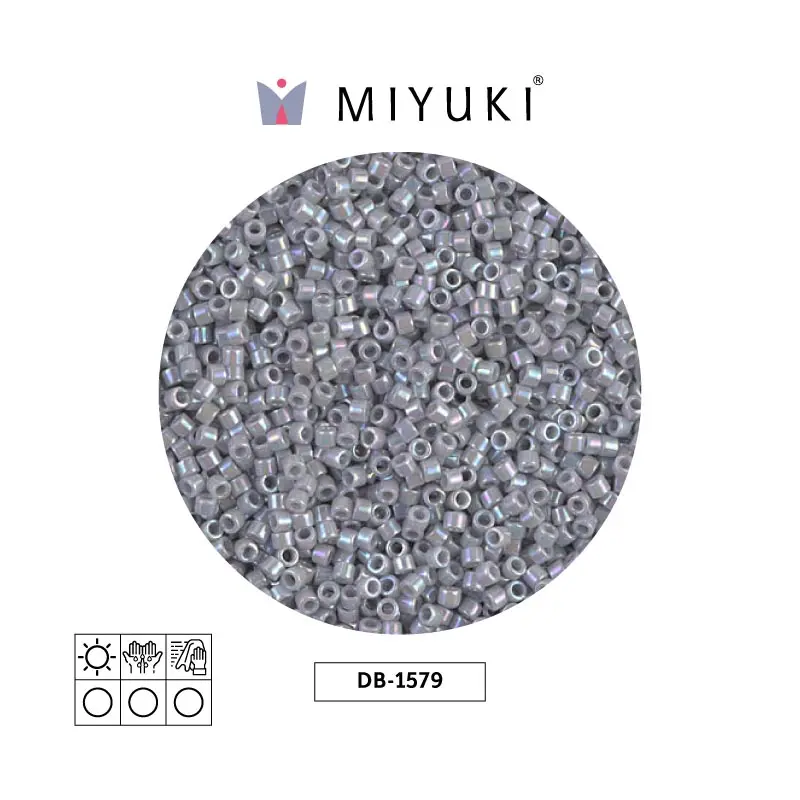 Miyuki delica 11/0 DB1579 opaque ghost grey AB x 50g