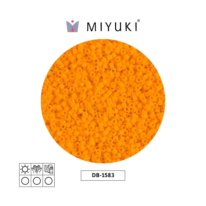 Miyuki delica 11/0 DB1583 opaque matte mandarin x 50g