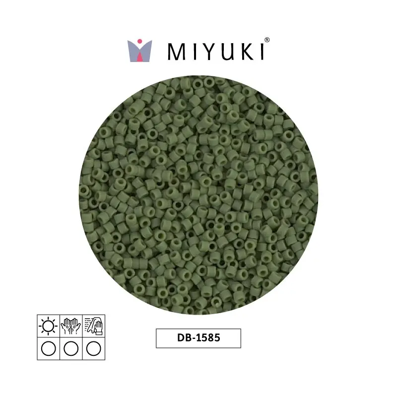 Miyuki delica 11/0 DB1585 mate opaco verde x 50g