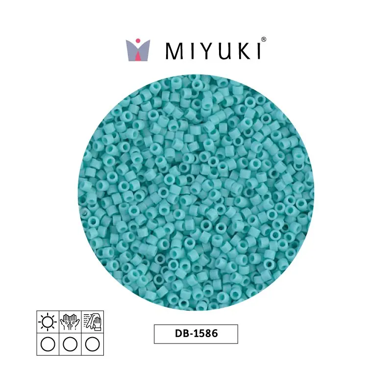 Miyuki delica 11/0 DB1586 matte opaque sea opal x 50g