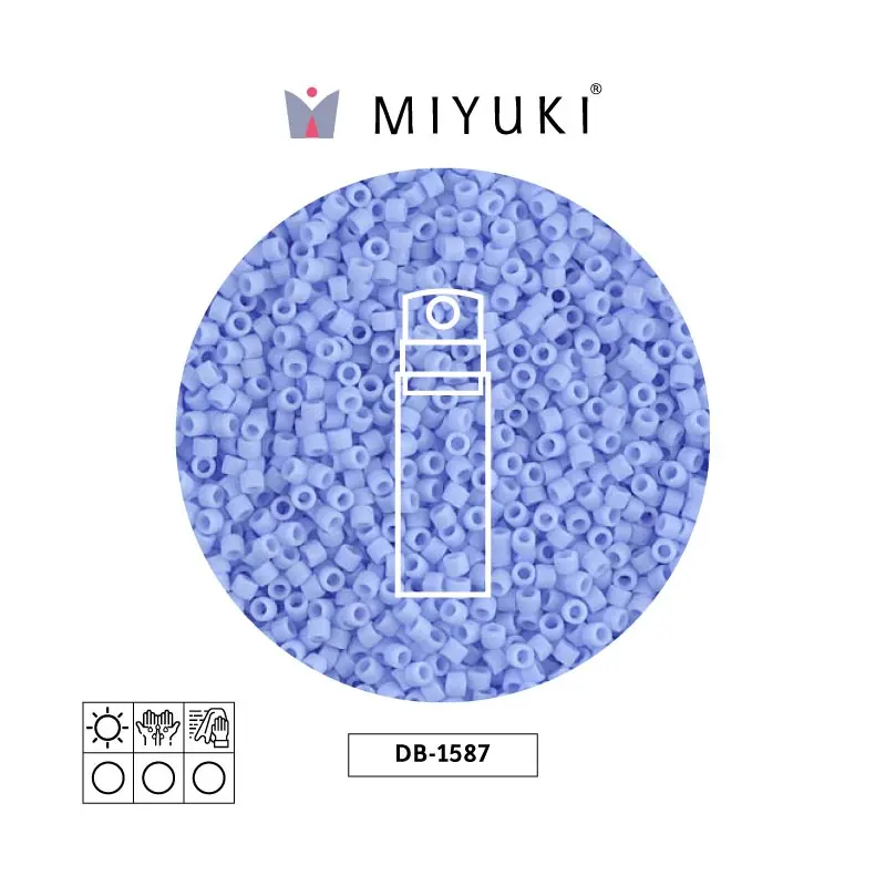 Miyuki delica 11/0 DB1587 opaque matte agate blue x 10g