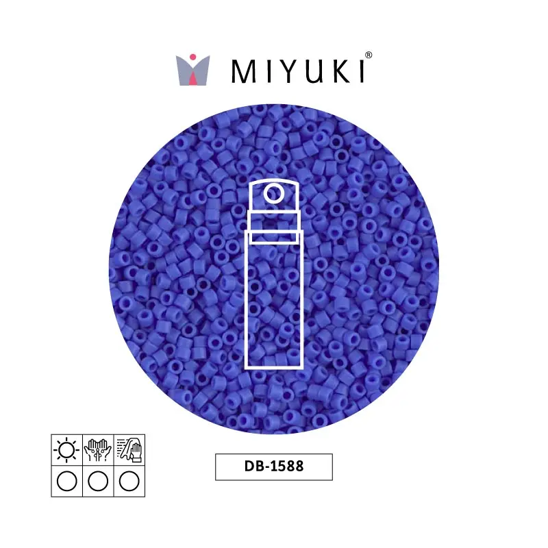 Miyuki delica 11/0 DB1588 opaque matte cyan blue x 10gr