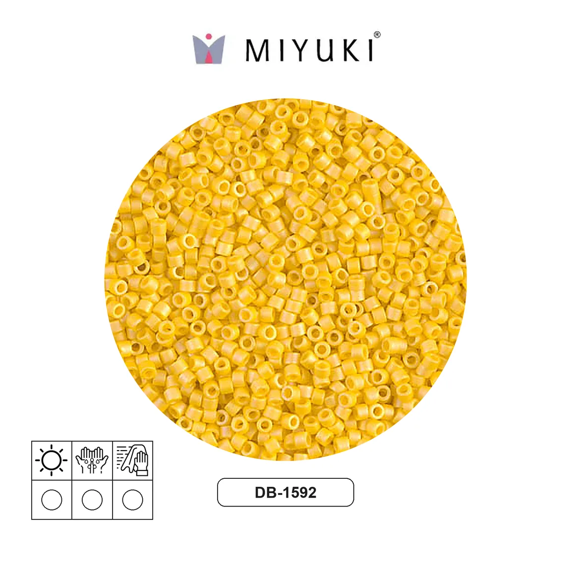 Miyuki delica 11/0 DB1592 matte opaque canary AB x 50g
