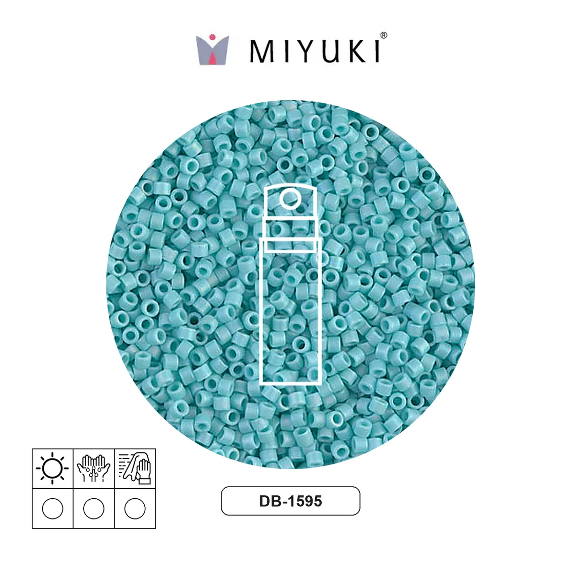 Miyuki delica 11/0 DB1595 matte opaque sea opal AB x 10g