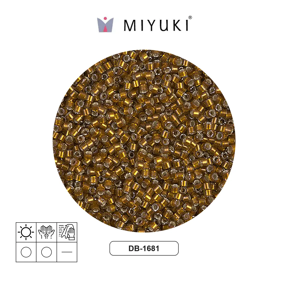Miyuki delica 11/0 DB1681 glazed dk saffron x 50gr