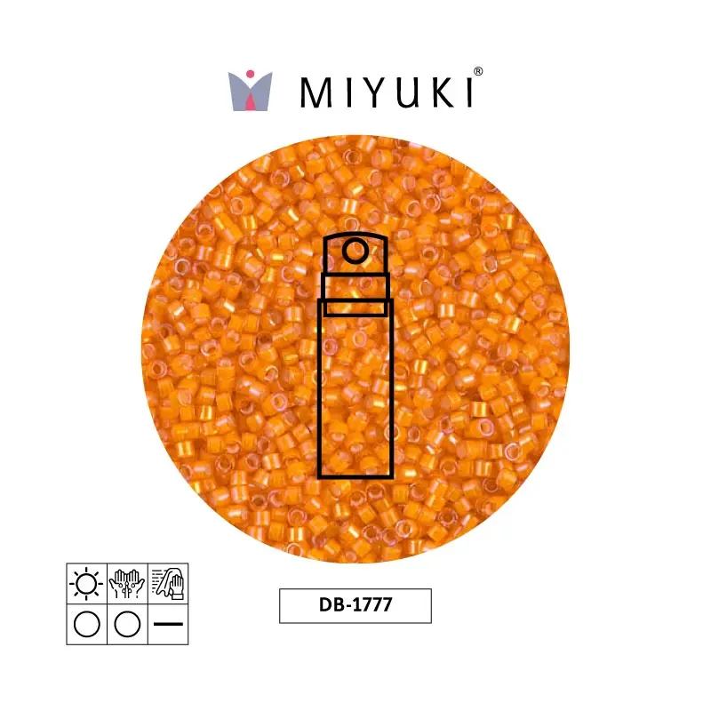 Miyuki delica 11/0 DB1777 forrado naranja AB x 10g