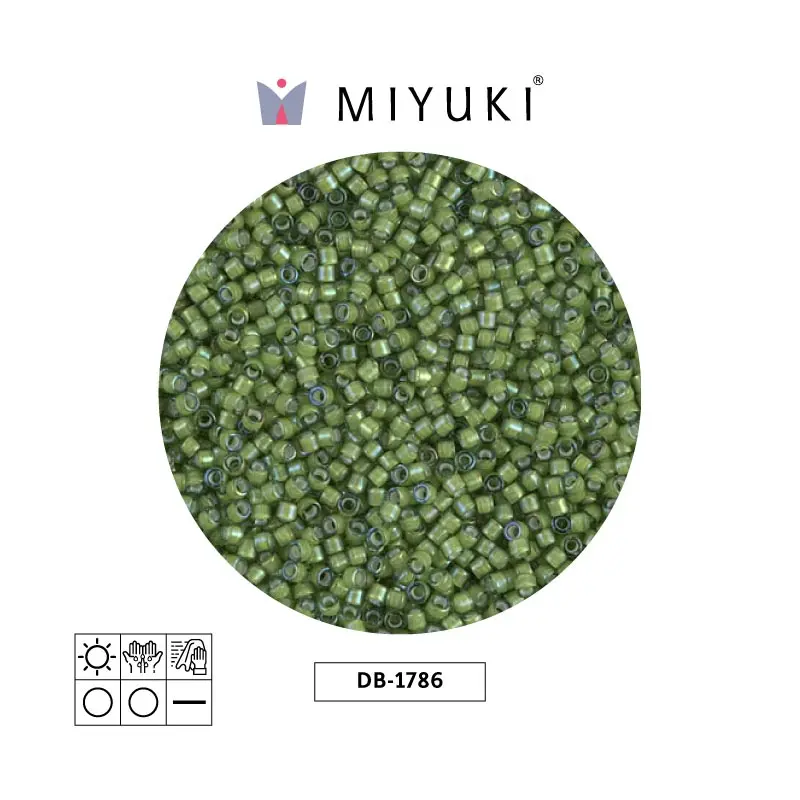 Miyuki delica 11/0 DB1786 forrado claro verde AB x 50g