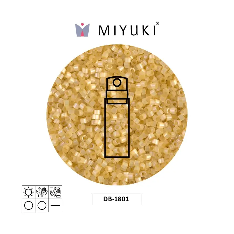 Miyuki delica 11/0 DB1801 amarillo claro satinado x 10g