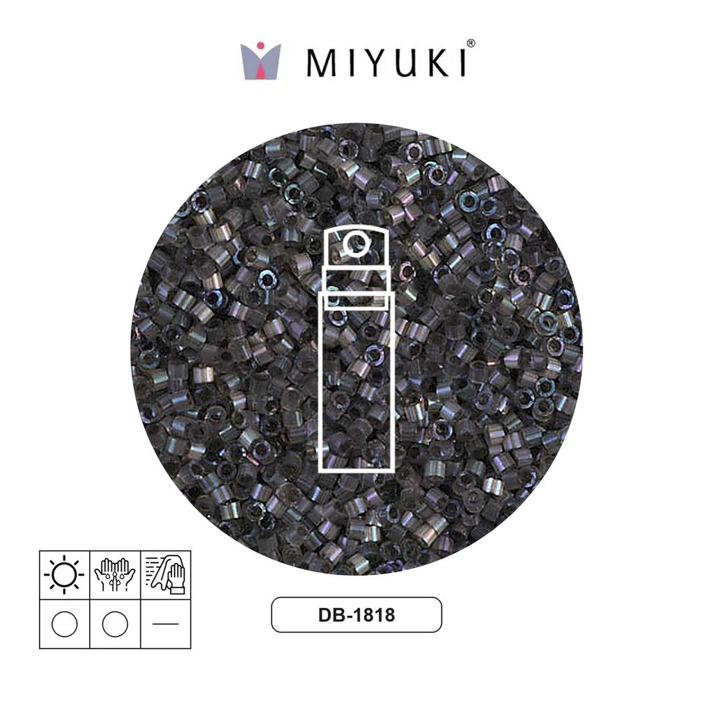Miyuki delica 11/0 DB1818 oscuro gris satinado x 10g