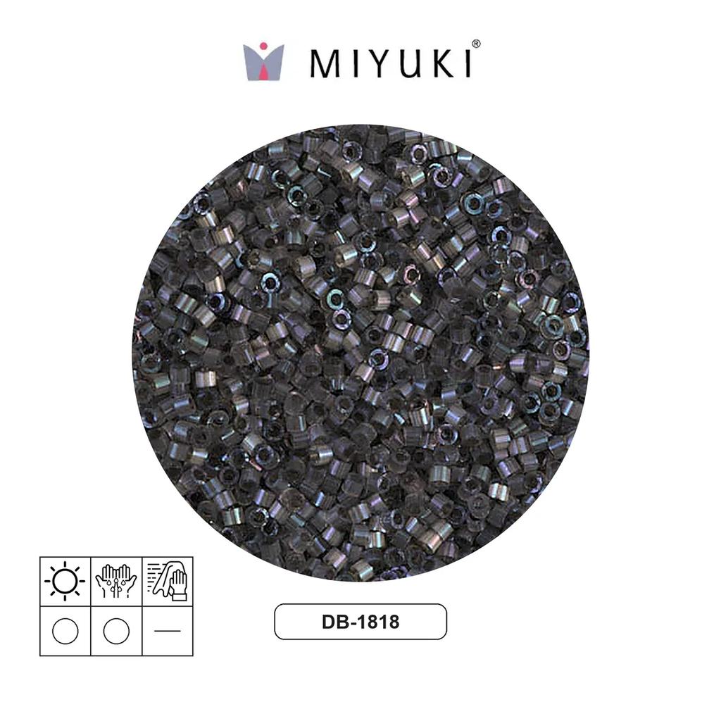 Miyuki delica 11/0 DB1818 oscuro gris satinado x 50g