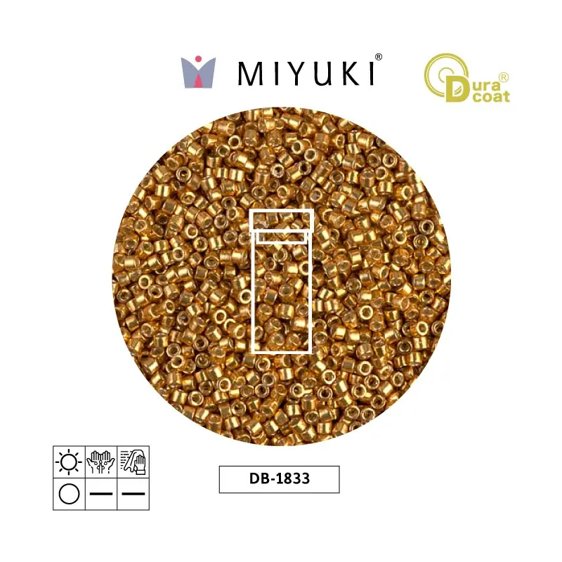 Miyuki delica 11/0 DB1833 galvanized yellow gold x 3g
