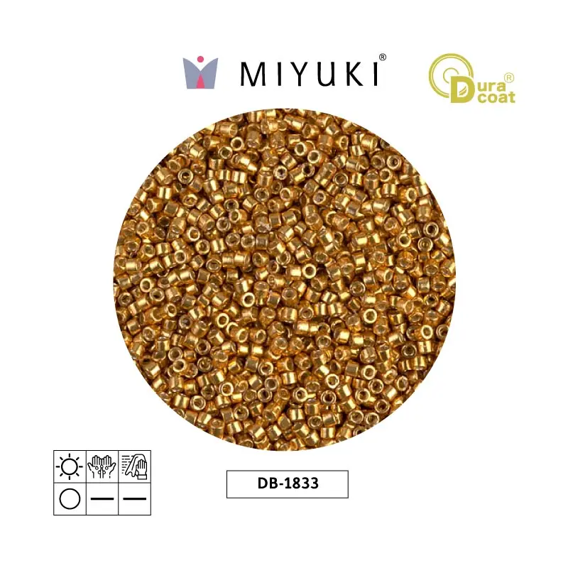 Miyuki delica 11/0 DB1833 galvanizado amarillo dorado x 50g