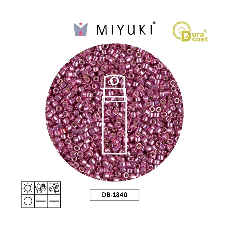 Miyuki delica 11/0 DB1840 galvanizado hot rosado x 10g