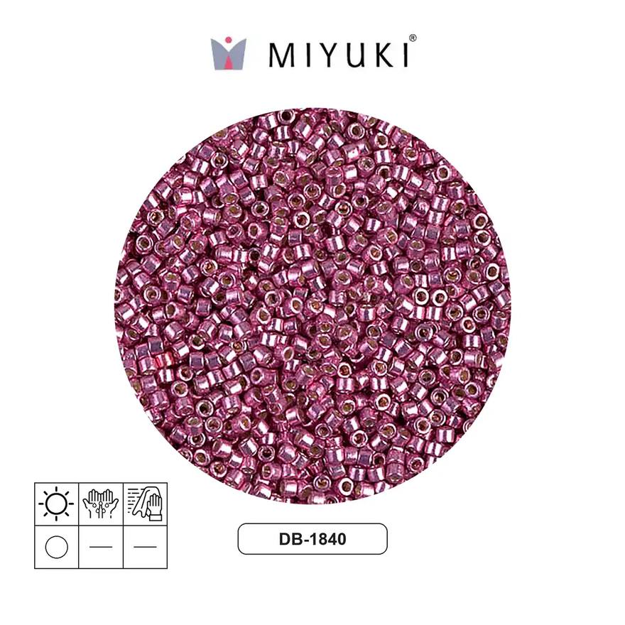 Miyuki delica 11/0 DB1840 galvanizado hot rosado x 50g