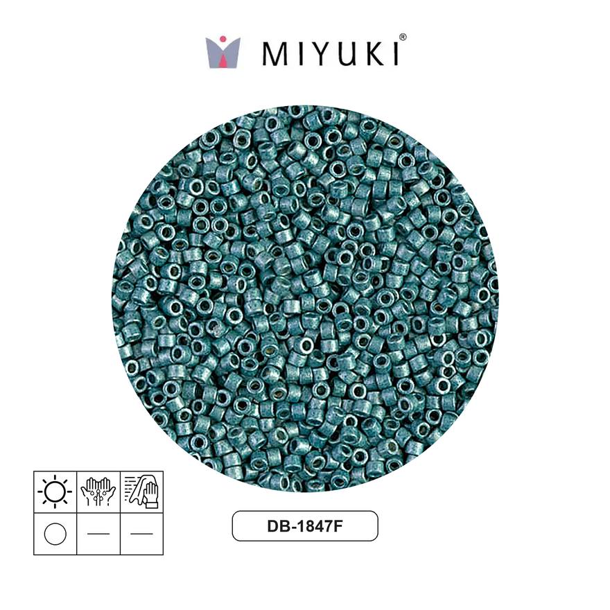 Miyuki delica 11/0 DB1847F galvanized blue denim x 250gr