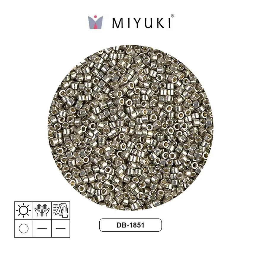 Miyuki delica 11/0 DB1851 galvanizado claro pewter x 50g