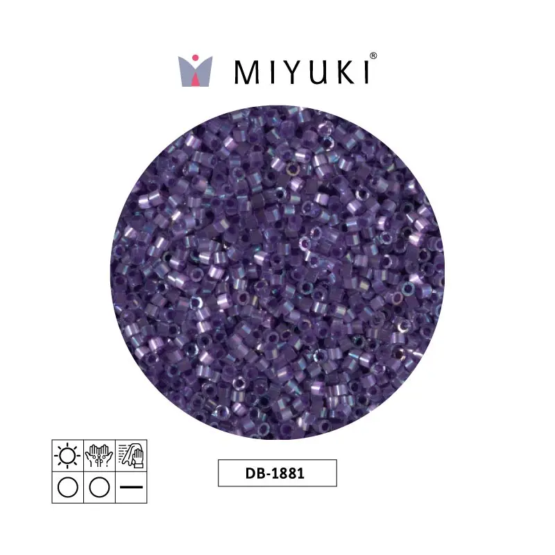 Miyuki delica 11/0 DB1881 color lined dark orchid AB x 50g