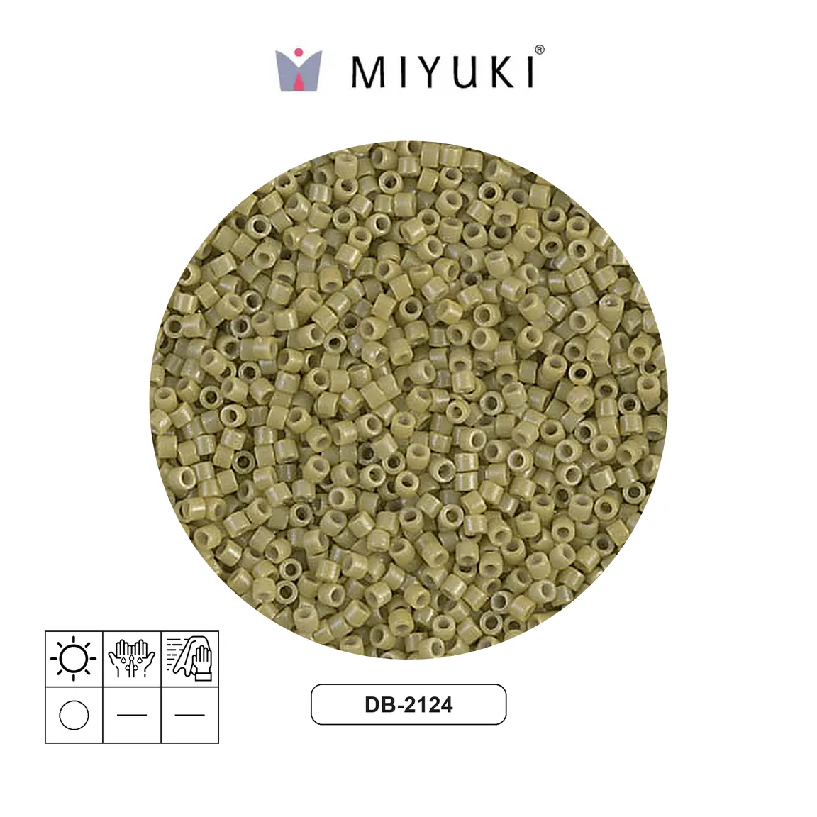 Miyuki delica 11/0 DB2124 opaque cactus duracoat x 50g