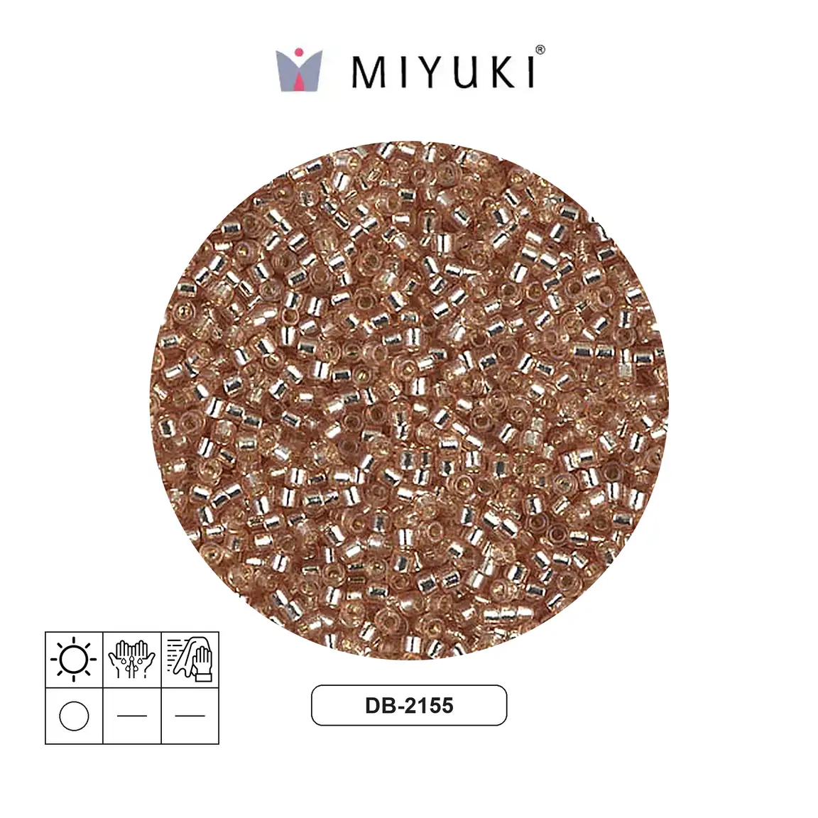 Miyuki delica 11/0 DB2155 silver lined mica duracoat x 50g