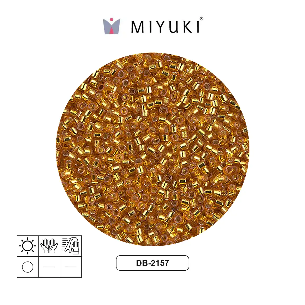 Miyuki delica 11/0 DB2157 silver lined orange sherbet x 2G