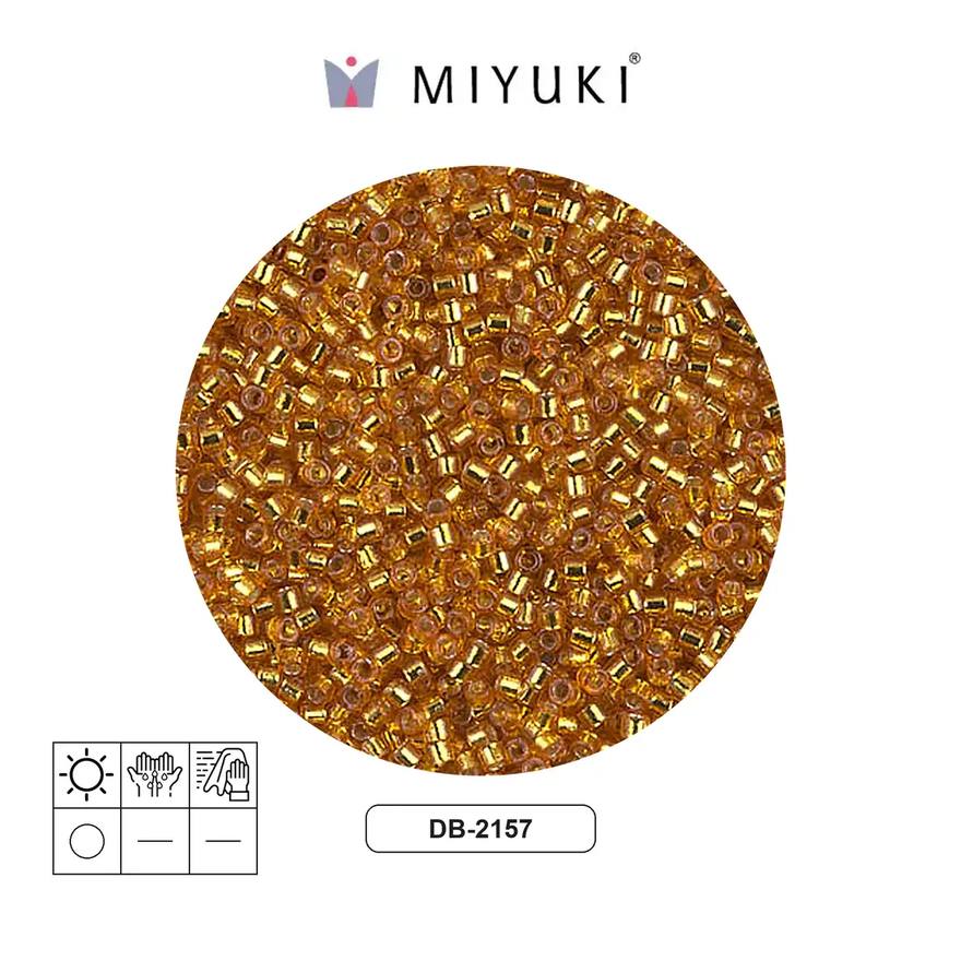 Miyuki delica 11/0 DB2157 silver lined orange sherbet x 2G