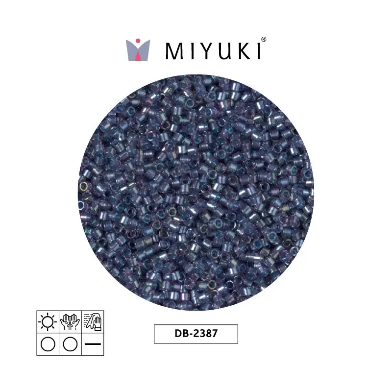 Miyuki delica 11/0 DB2387 color forrado tidal x 50g