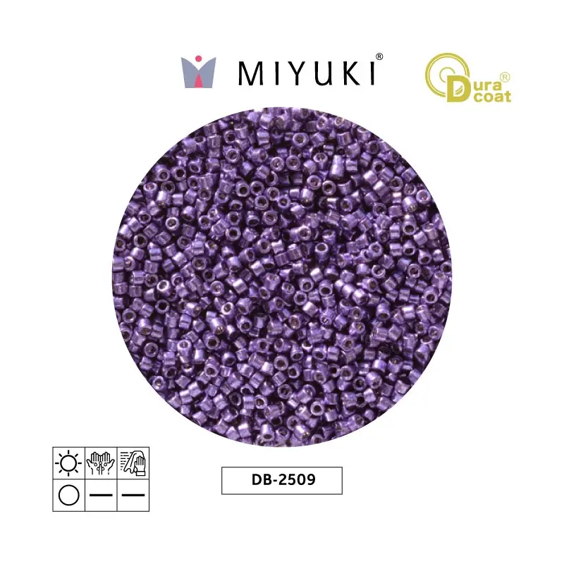 Miyuki delica 11/0 DB2509 Duracoat galvanizado oscuro lila x 50g