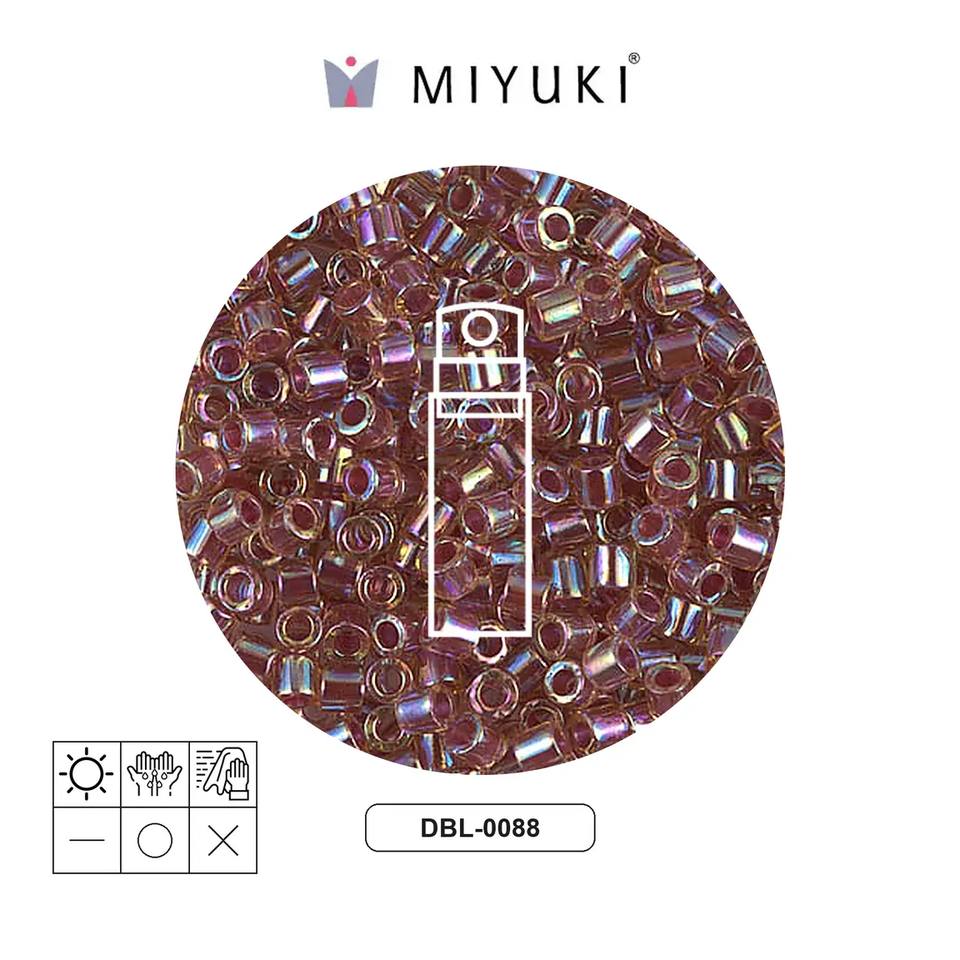 Miyuki delica 8/0 DBL0088 berry lined light topaz AB x 10gr