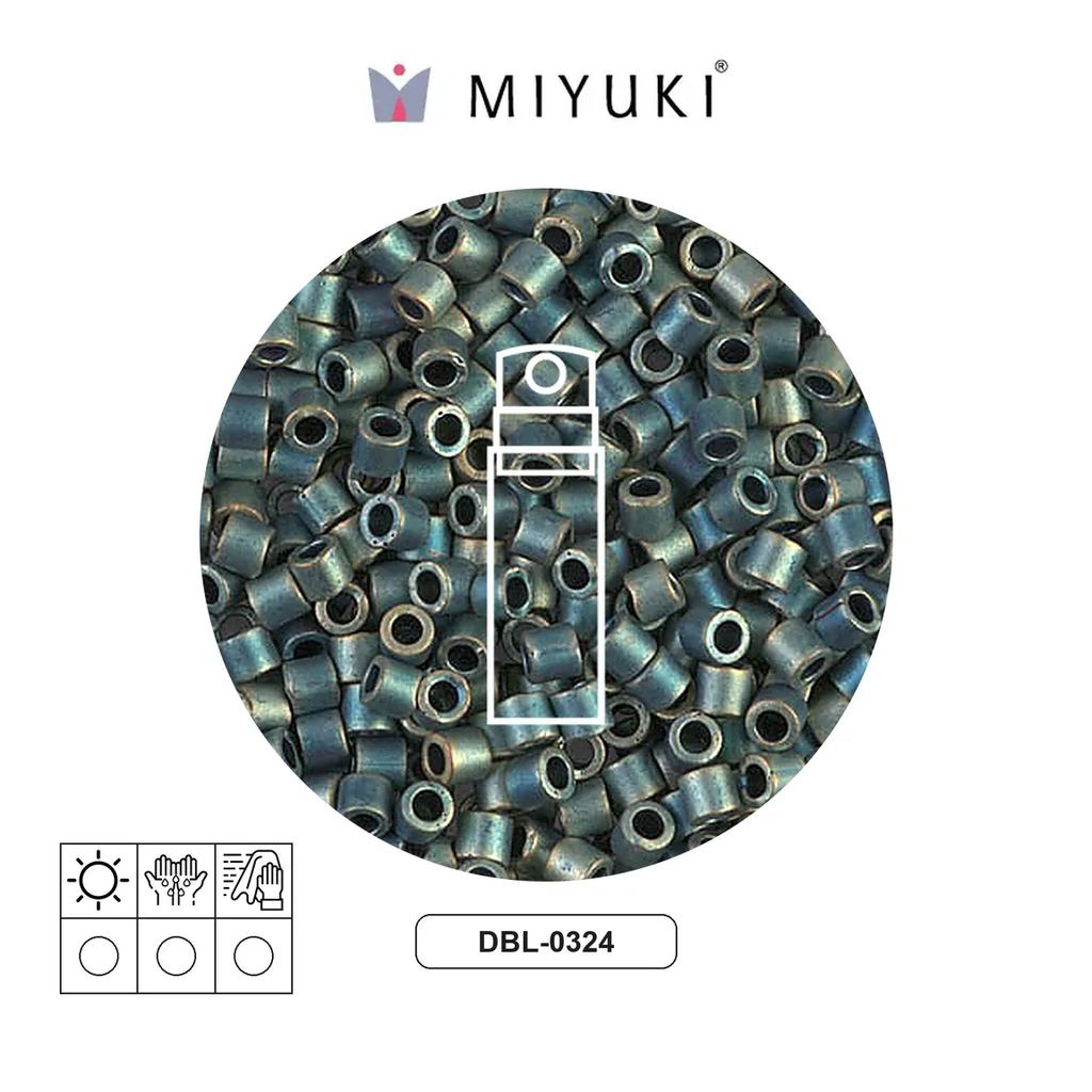 Miyuki delica 8/0 DBL0324 mate metalizado patina AB x 10gr