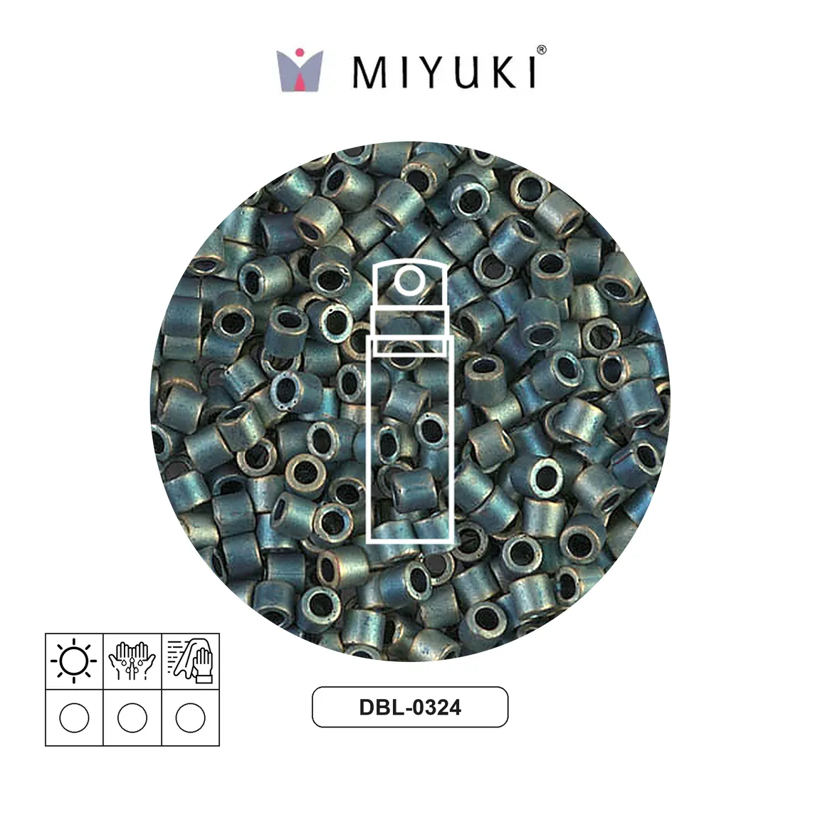 Miyuki delica 8/0 DBL0324 matte metallic patina AB x 10gr