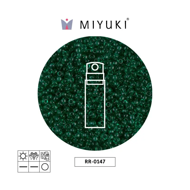 Mostacilla Miyuki rocalla 11/0 RR0147 transparent esmerald x 10g