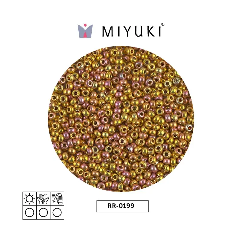 Mostacilla Miyuki rocalla 11/0 RR0199 24kt dorado AB x 500g