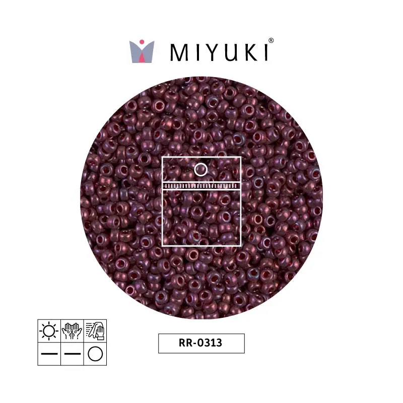 Mostacilla Miyuki rocalla 11/0 RR0313 cranberry gold luster x 25g