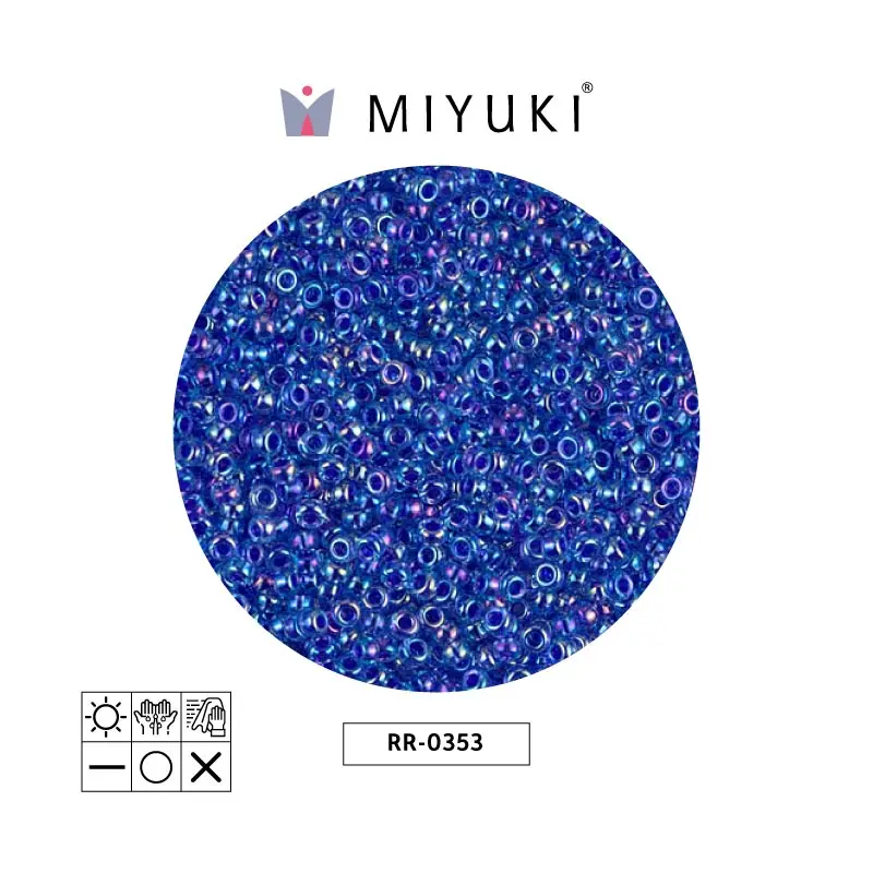 Mostacilla Miyuki rocalla 11/0 RR0353 azul forrado azul AB x 250g
