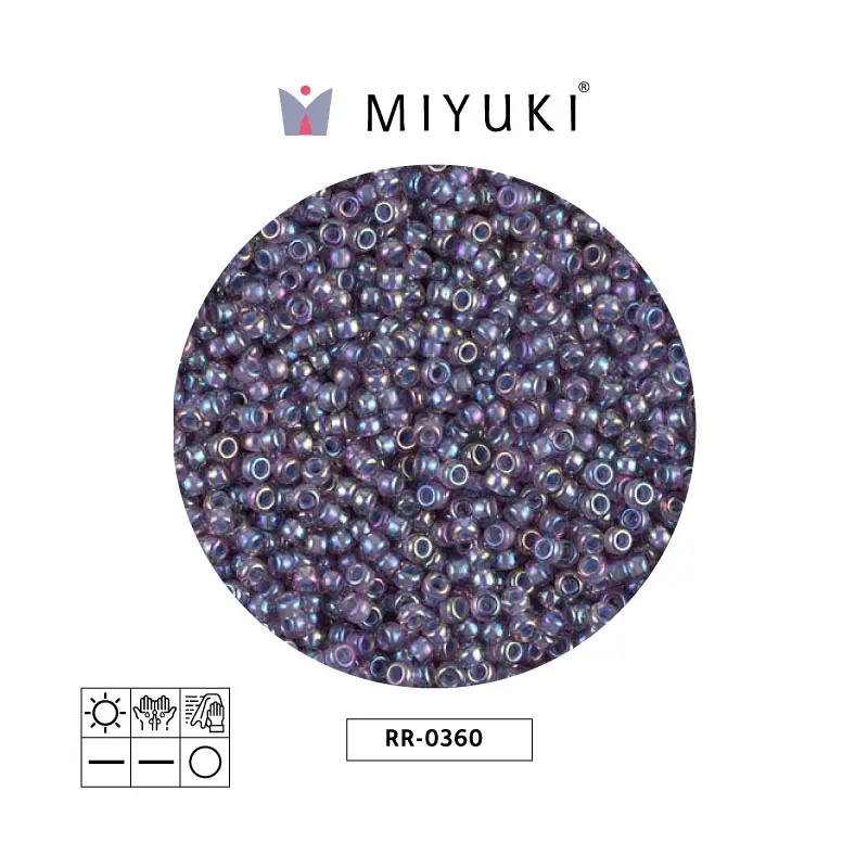 Mostacilla Miyuki rocalla 11/0 RR0360 lined light amethyst AB x 250g