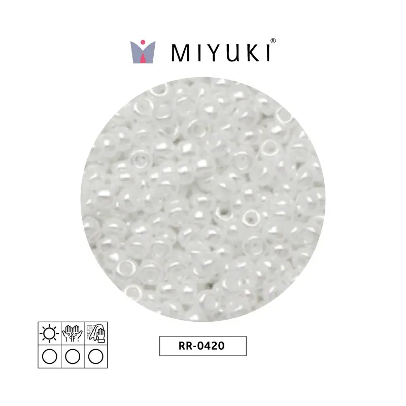 Mostacilla Miyuki rocalla 11/0 RR0420 white pearl ceylon luster x 250g