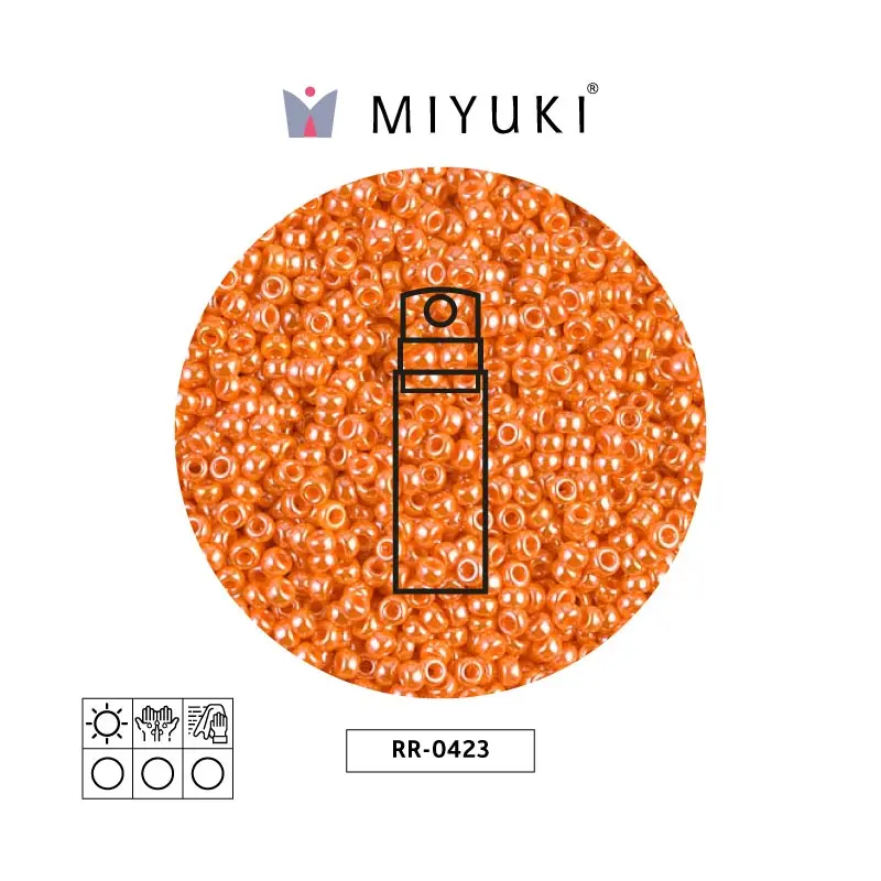 Mostacilla Miyuki rocalla 11/0 RR0423 opaque light orange luster x 10g