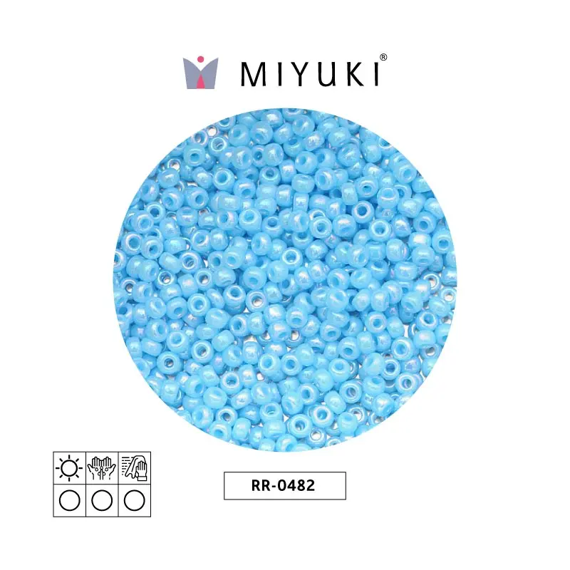 Mostacilla Miyuki rocalla 11/0 RR0482 opaque turquoise blue AB x 250g