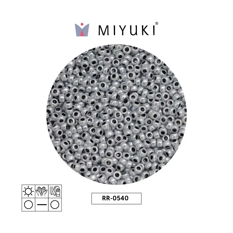 Mostacilla Miyuki rocalla 11/0 RR0540 lined grey mist luster x 250g
