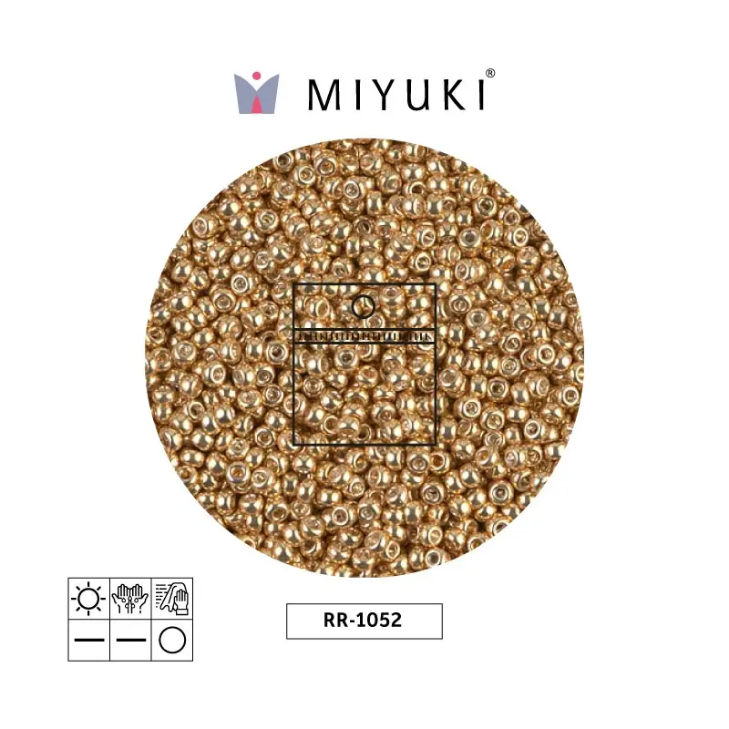 Mostacilla Miyuki rocalla 11/0 RR1052 galvanized yellow gold x 25g