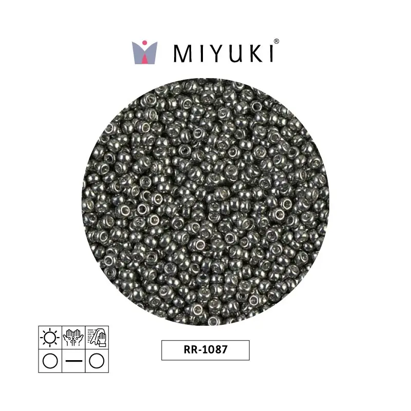 Mostacilla Miyuki rocalla 11/0 RR1087 galvanized dark stee x 250g