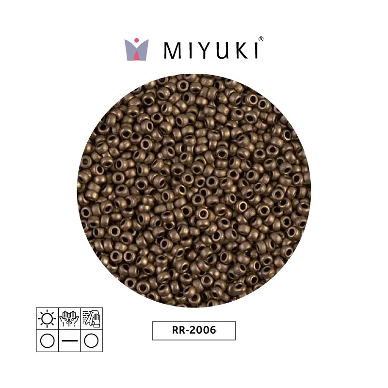Mostacilla Miyuki rocalla 11/0 RR2006 mate metalizado oscuro bronce x 250g