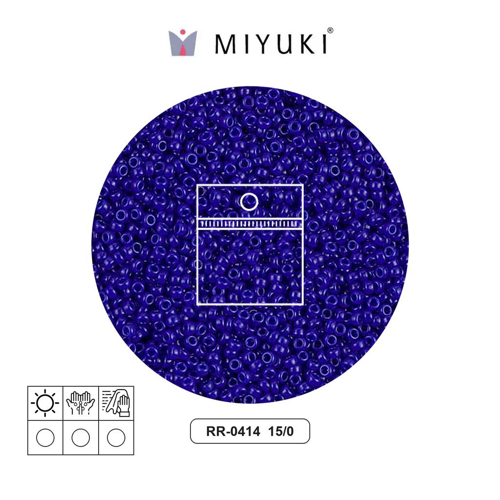 Mostacilla Miyuki rocalla 15/0 RR0414 opaco azul x 10g